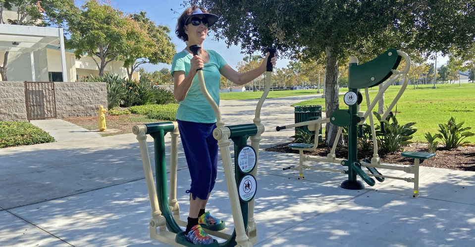 Park with fitness discount equipment